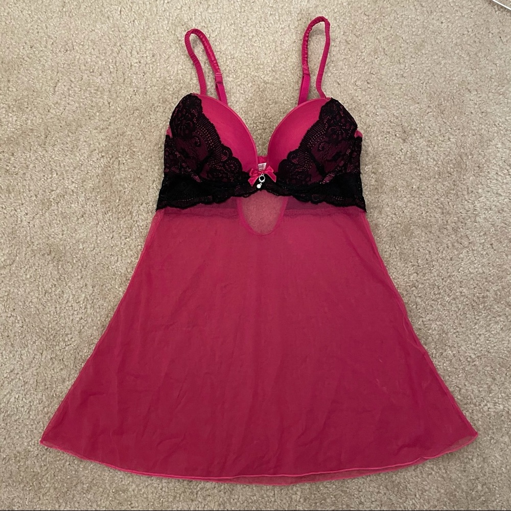 🌹Sexy La Vie En Rose Pink Lingerie Set